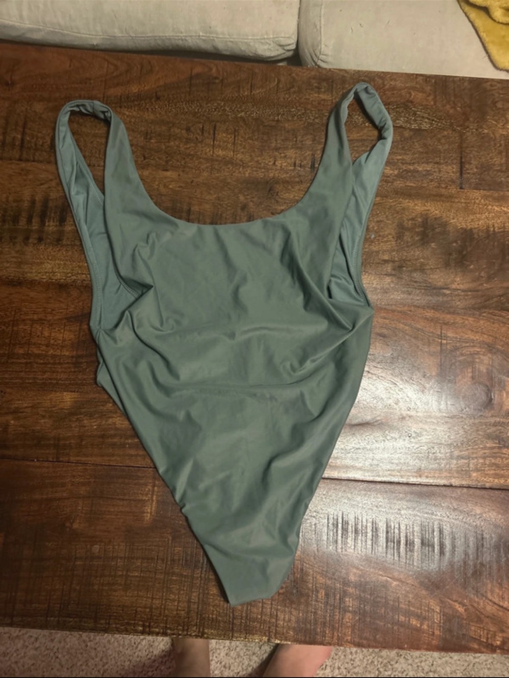 aerie Olive Green Scoop-Back One-Piece Swimsuit